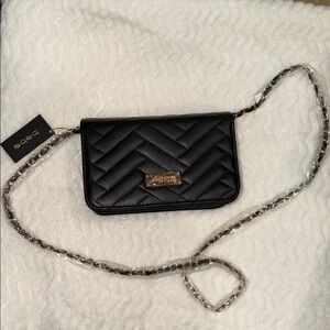 Bebe Black Chevron Crossbody Bag